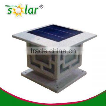 Solar LED pillar lamp with motion sensor