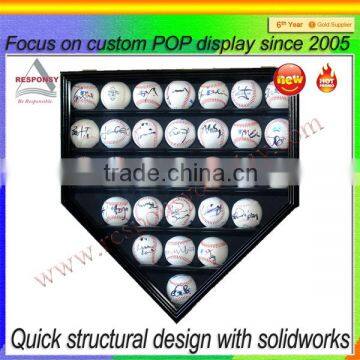 Custom wall mounted baseball display case
