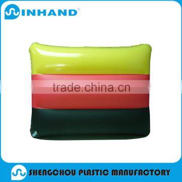 2016 factory production EN71/ASTM approved fashion attractive Belgium flag color pvc Inflatable pillow