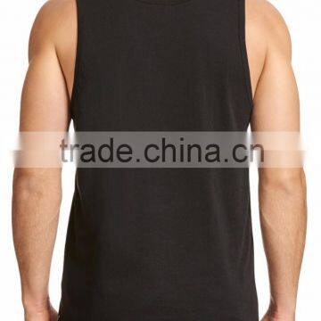 Daijun OEM New Design Black 100% Cotton Custom Logo Printed Men Singlet photo-3