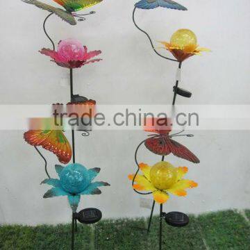 metal garden solar butterfly