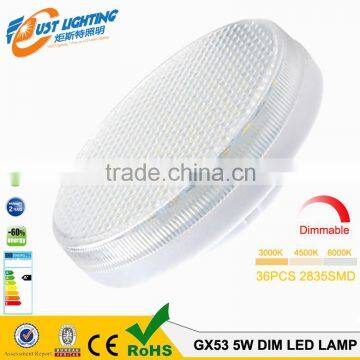 High quality CE dimmable 5w 400lm 2835smd GX53 led light