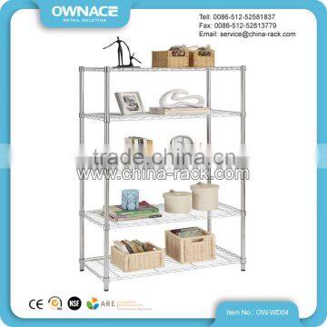 books display steel chrome wire shelving