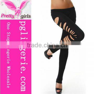 Hot selling hollow out candy colors sexy leggings for women