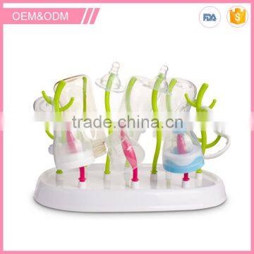 Custom logo new fashion shape eco-friendly safe pp bottle drying holder