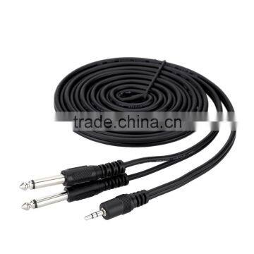5ft / 1.5m 3.5mm Stereo Male to Dual 6.35mm Mono Male Cable Wire for Computer Mixer Mixing Console photo-4