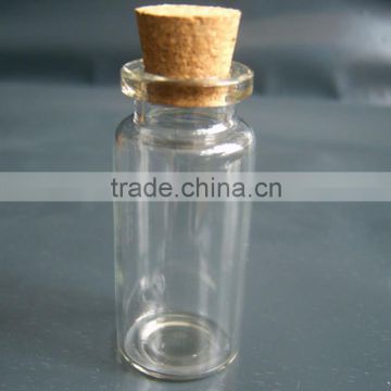 Hot sales penicillin bottle for decorative glass bottle with cork lid