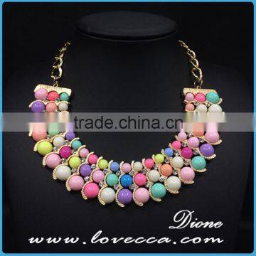 Luxury Classy Women Fashion Gold Alloy Exaggerate Statements Crystal Gift Necklace Wholesale photo-2