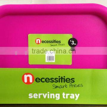 Plastic rect. PP plate Serving tray Serving platter 46.5x31cm (PINK) #TG1007EG in display box packing
