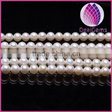 High quality AAA1 Grade natural 8.0-9.0mm white round freshwater pearl