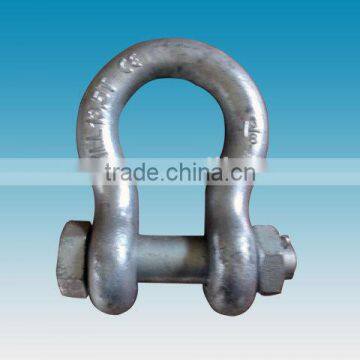 Drop Forged G2130 U.S Type Bow Shackle, Galvanized Bow Shackle