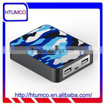 Blue Camouflage Portable Charger Power Bank 10400mAh for Smartphone