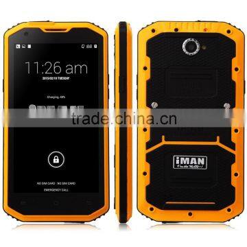 iMAN i8800 Smartphone IP68 MSM8916 Quad Core 1GB 8GB 5.5 Inch HD Screen Black&Yellow