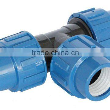 Plastic Pipe Fitting 16 Bar PN16 Compression Tee Elbow PP PE Fitting