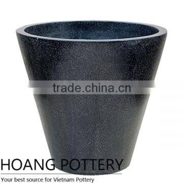 Quality Black Cement Flower Planter / Pot Wholesale