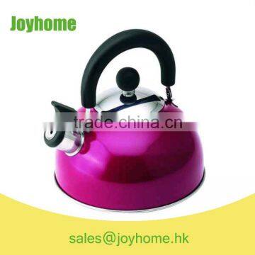 2.0L Stainless Steel Color Body Purple Whistling Kettle