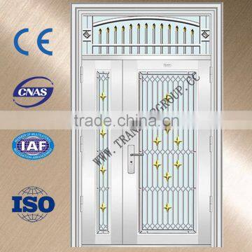 304 stainless steel grill door design unequal double door