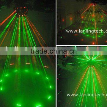 9W 72 Lens R&G Laser Disco Ball/Moving head laser light/Laser stage lighting (LMB72RG)