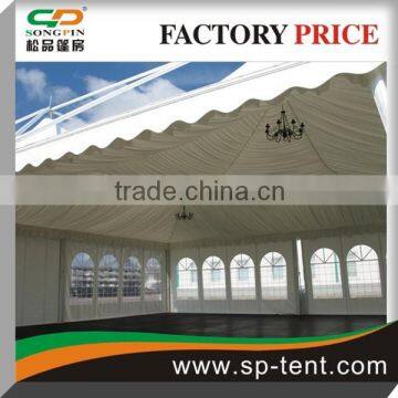 China Cheap Blue and White gazebo tent 4x4m for beach birthday party with clear window