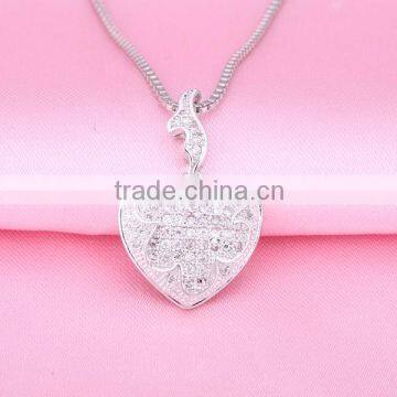 Fashion Heart Shape white cz Pendant for Jewelry Wholesale