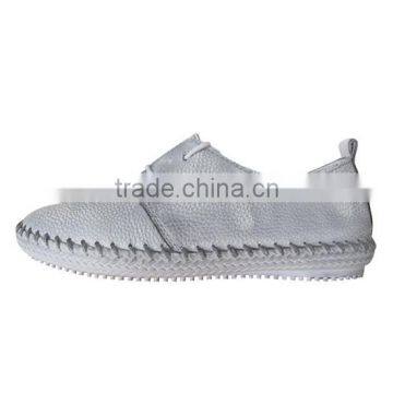 soft leather mark thread lady shoes ,handmade casual shoes with dirty effect