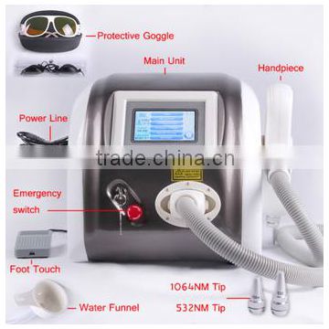 1064nm 532nm nd yag laser acne removal F12 tattoo removal device pigment removal machine with CE approval