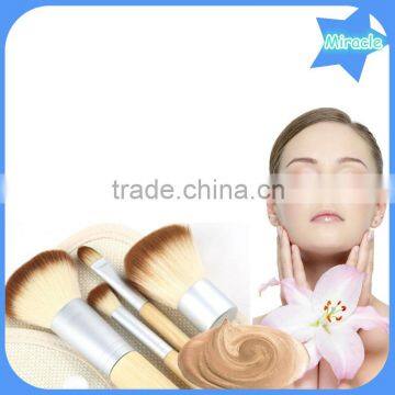 Hot Sale 4 Pcs Makeup Brushes Portable Soft Synthetic Hair Bamboo Handle Cosmetic Makeup Brush Set With Gunny Bag photo-3