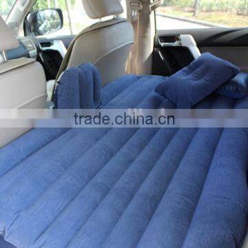 Factory wholesale price inflatable flocked pvc car air bed mattress with multicolor