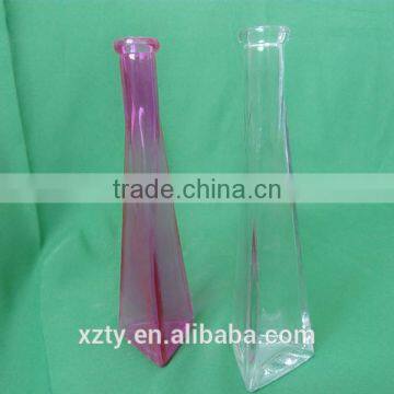 Tall Triangle Glass Candle Holders
