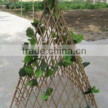 Eco-friendly Natural Willow Expandable Obelisk Flower Pergola Border Fence