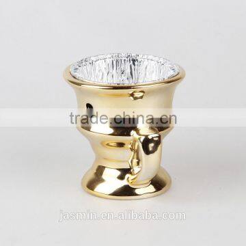 2016 New Hot Sell Golden Arabic Incense Burner Candle Burner Cramic Incense Burner for Charcoal