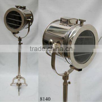 Nautical Metal Tripod Stoplight, Search Light