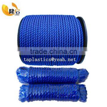 100% Blue 3 Strand Polypropylene Rope for Tug and Boat Ships Fishing photo-2