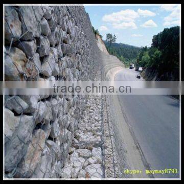 gabions temporary fencing/gabion mesh with strengthening structure