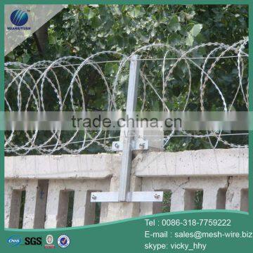 Galvanized razor wire and pvc coated razor barbed wire