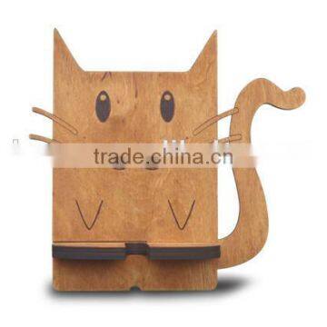 Cute Phone Accessory, Cat Phone Stand, Wooden Cell Phone Stand photo-2