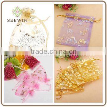 hot sale organza fabric evening bag