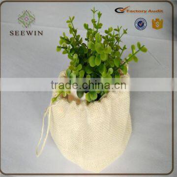 Garden Small Colorful Decorative Burlap Jute Flower Pot photo-6