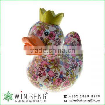 Lovely Design Ceramic Duck Shaped Coin Bank for Sales photo-4