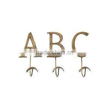 abc alphabet antique metal wall hooks hangers