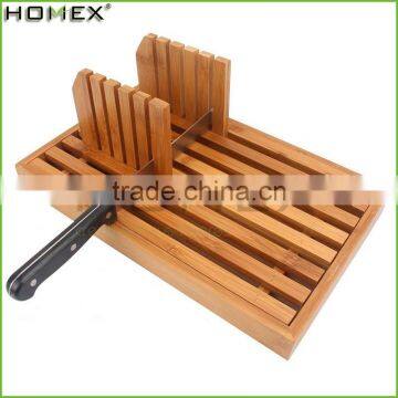 Bamboo Bread Slicer Toast Cutter Guide Homex BSCI/Factory