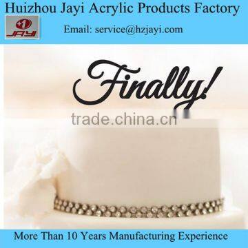 China factory acrylic lucite wedding cake topper wholesale