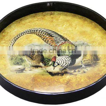 Lacquer MDF Serving Tray With Art Print photo-3