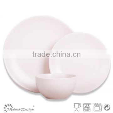 Hot Sale Pink Glazed Crockery Dinner Set