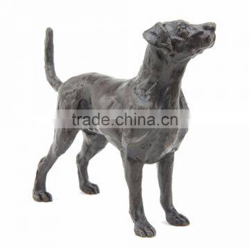 Old Style brass dog sculpture