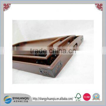 SET 3 TRAYS SERVING FRUIT TEA BED WOODEN VINTAGE HANDCRAFT TRAY CN photo-3