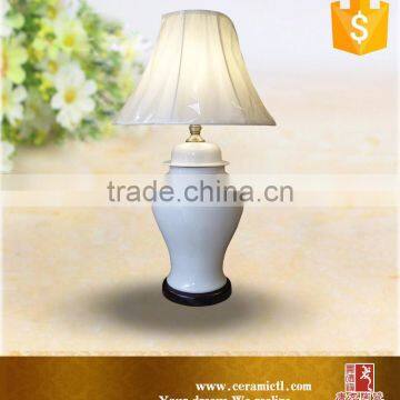 White ceramic ginger jar lamp