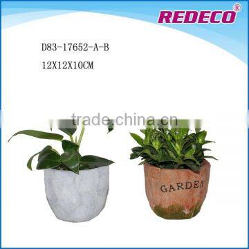 Table decorative cement plant pot with cheap price