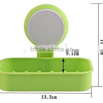 Vacuum Suction Cup Kitchen and Bathroom Plastic Single Layer Shelf/holder/soap Frame photo-3