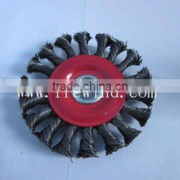 4" knot wire wheel brush with nut